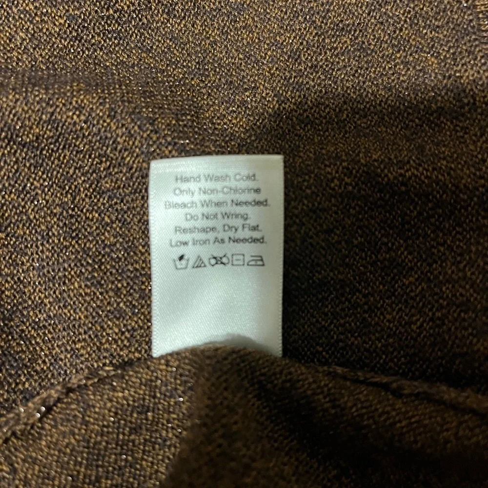 Coldwater Creek Rich Brown Turtleneck Sweater